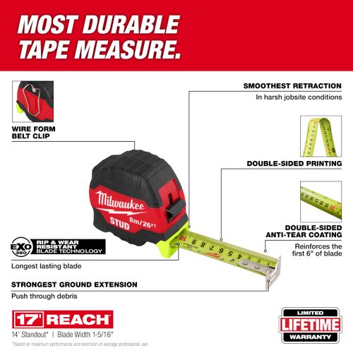 Main product image of 8m/26' STUD Tape Measure