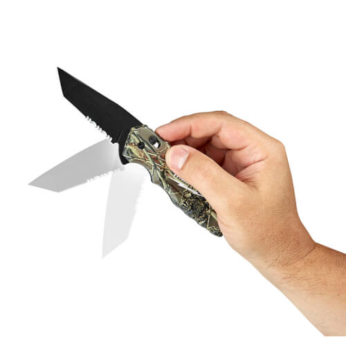 Main product image of Fastback Camo Spring Assisted Folding Knife