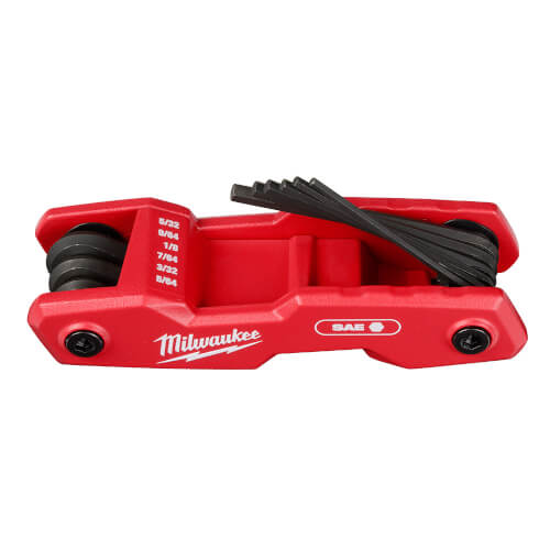 Main product image of 9-Key Folding Hex Key Set - SAE