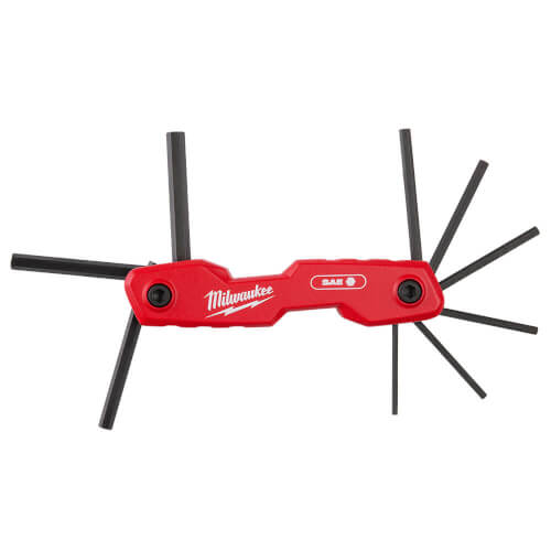 Main product image of 9-Key Folding Hex Key Set - SAE
