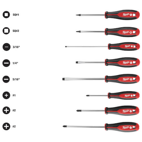 Main product image of 8 Pc. Screwdriver Set w/ Square Recess