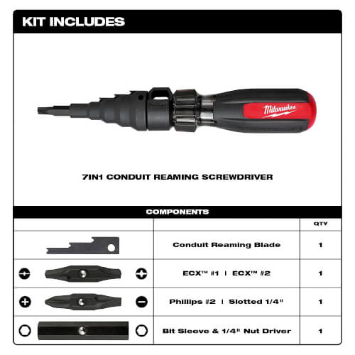 Main product image of 7-in-1 Conduit Reamer w/ ECX Bit
