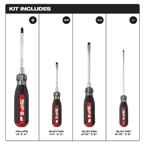 Main product image of 4 Piece Cushion Grip Screwdriver Set