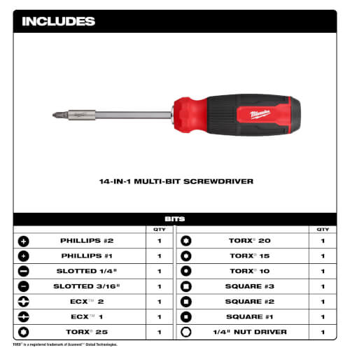 Main product image of 14-in-1 Multi-Bit Screwdriver