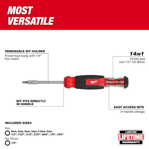 Main product image of 14-in-1 Hex Multi-Bit Screwdriver