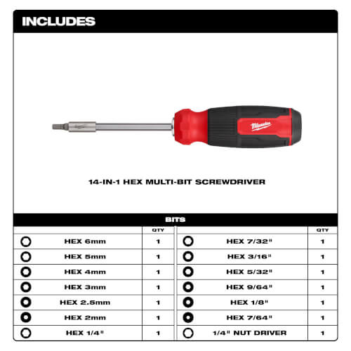 Main product image of 14-in-1 Hex Multi-Bit Screwdriver
