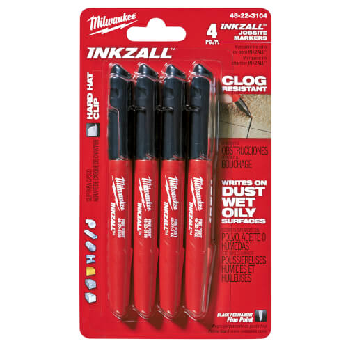 Black Fine Point Inkzall Marker (4 Pack)
