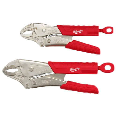2 Piece Curved Jaw Locking Pliers Set