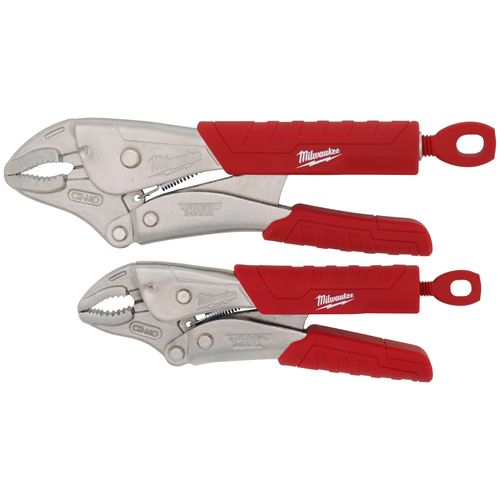 2 Piece Curved Jaw Locking Pliers Set