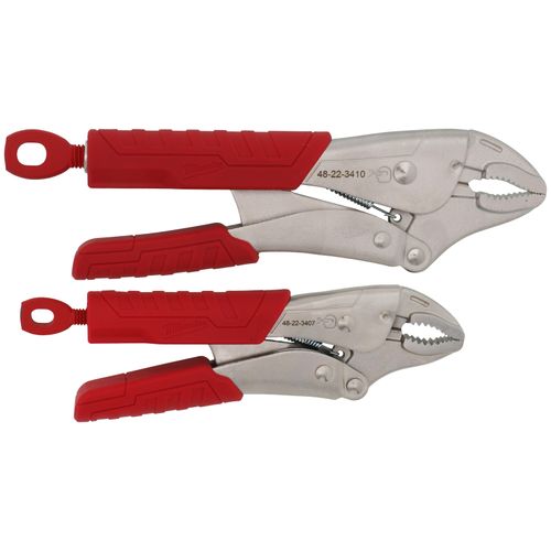 2 Piece Curved Jaw Locking Pliers Set