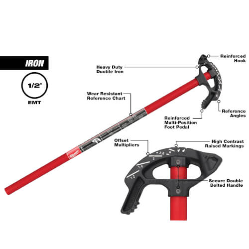 Main product image of 1/2" EMT Iron Conduit Bender