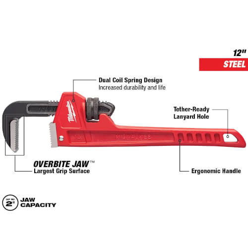 Main product image of 12" Steel Pipe Wrench