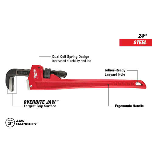 Main product image of 24" Steel Pipe Wrench