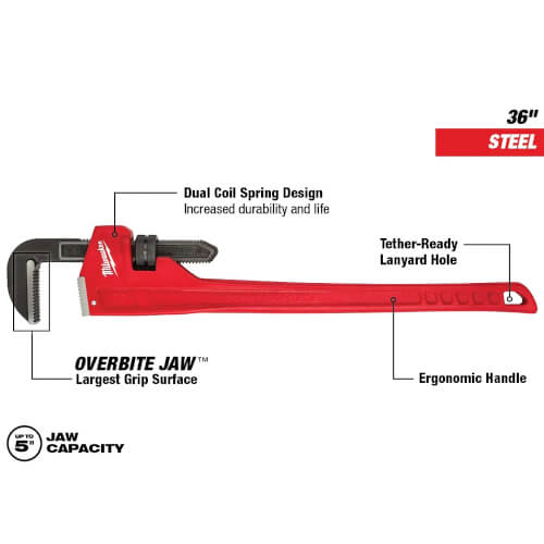 Main product image of 36" Steel Pipe Wrench