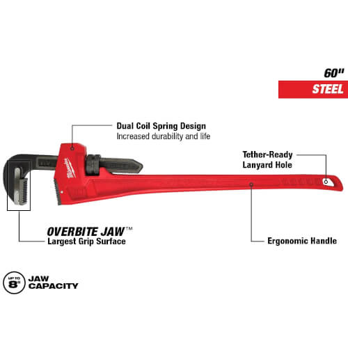 Main product image of 60" Steel Pipe Wrench