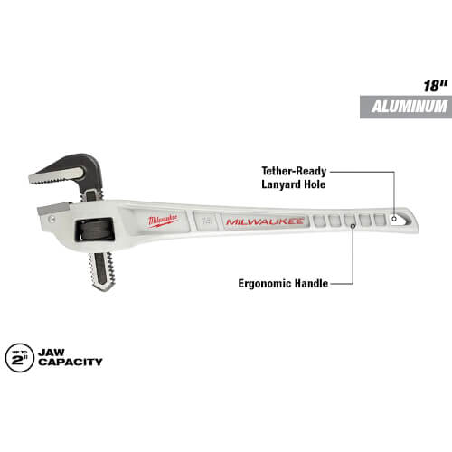 Main product image of 18" Aluminum Offset Pipe Wrench