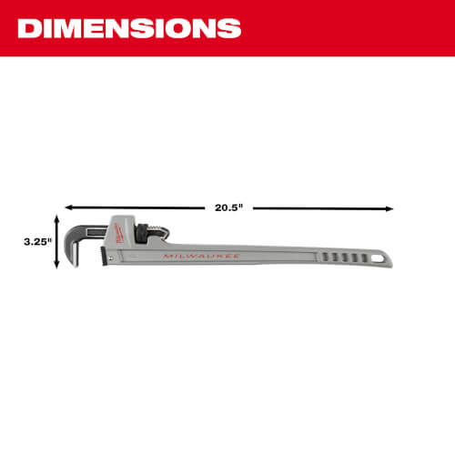 48227215 Milwaukee 48227215 14L Aluminum Pipe Wrench with POWERLENGTH Handle