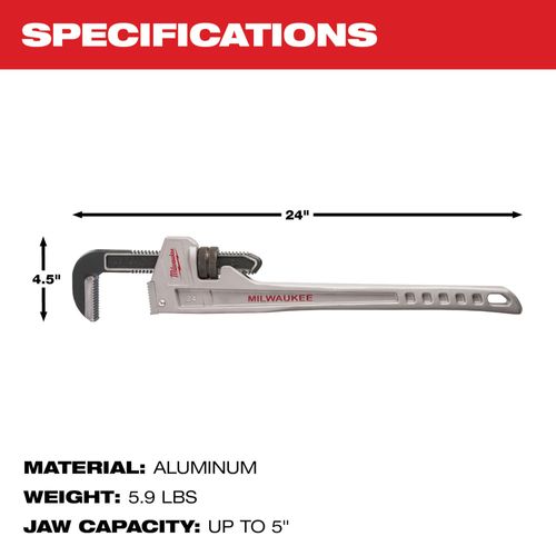 Main product image of 24" Aluminum Pipe Wrench
