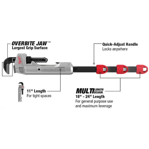 Main product image of Aluminum CHEATER Adaptable Pipe Wrench