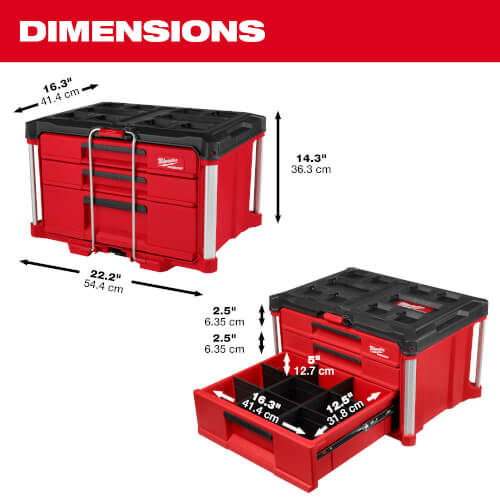 Main product image of PACKOUT Multi-Depth 3-Drawer Tool Box