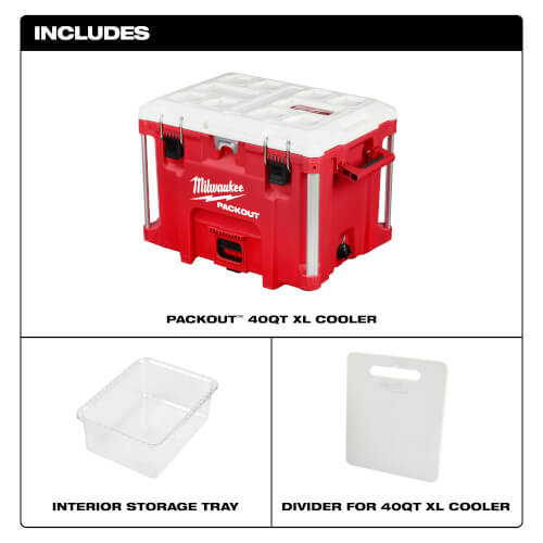 48228462 Milwaukee 48228462 PACKOUT 40QT XL Cooler