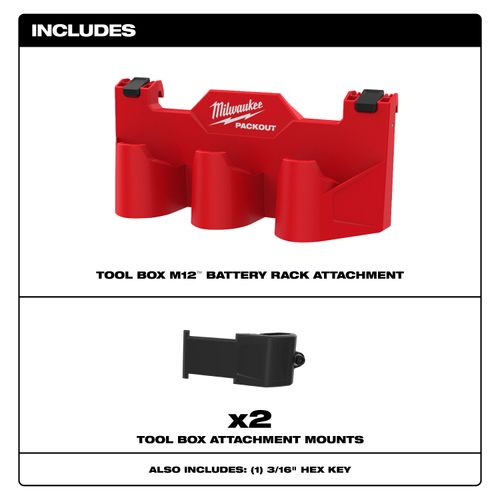 Main product image of PACKOUT Tool Box M12 Battery Rack Attachment
