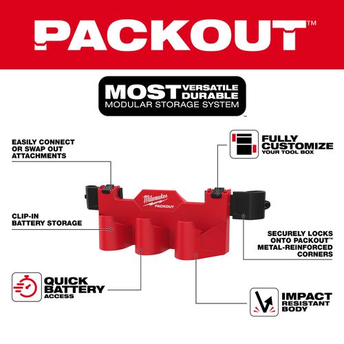 Main product image of PACKOUT Tool Box M12 Battery Rack Attachment