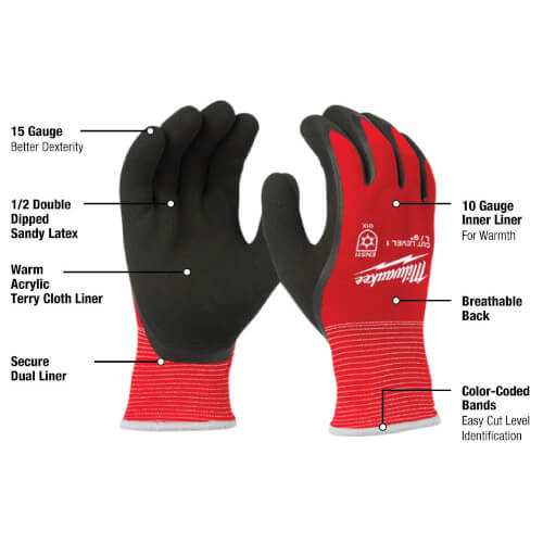 Main product image of Cut Level 1 Winter Dipped Gloves (XXL)