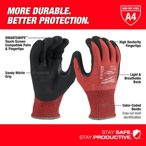 Main product image of Cut Level 4 Nitrile Dipped Gloves (XL)