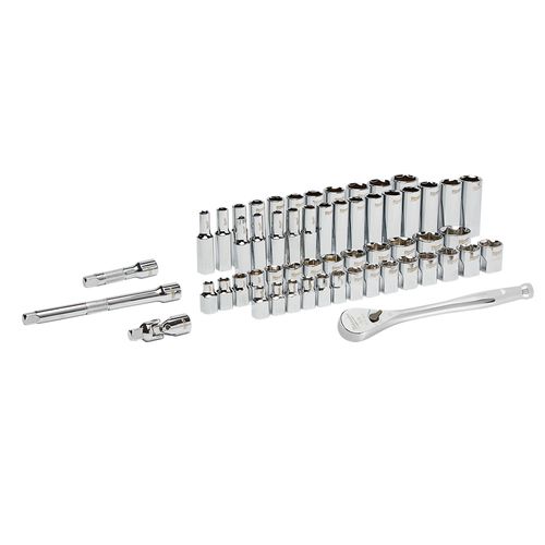 Main product image of 3/8" Drive Ratchet & Socket Set, SAE & Metric (56 Pieces)