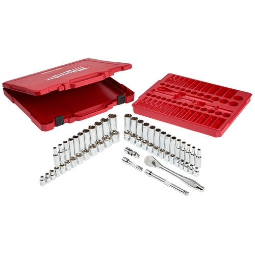Main product image of 3/8" Drive Ratchet & Socket Set, SAE & Metric (56 Pieces)