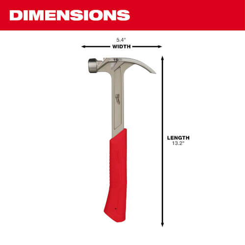 16oz Smooth Face Hybrid Claw Hammer