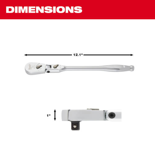 Main product image of 3/8" Drive 12" Flex Head Ratchet