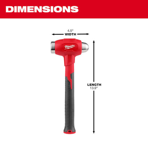 48229141 Milwaukee 48229141 32 oz. Dead Blow Ball Peen Hammer