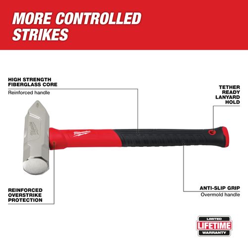 Main product image of 4lb Fiberglass Cross Peen Hammer