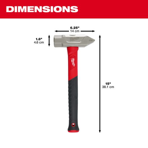 Main product image of 4lb Fiberglass Cross Peen Hammer
