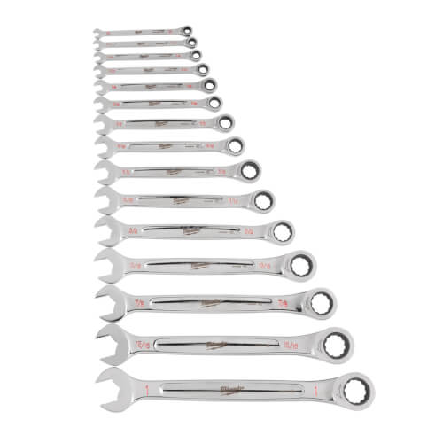 Main product image of 15 Piece Ratcheting Combination Wrench Set - SAE