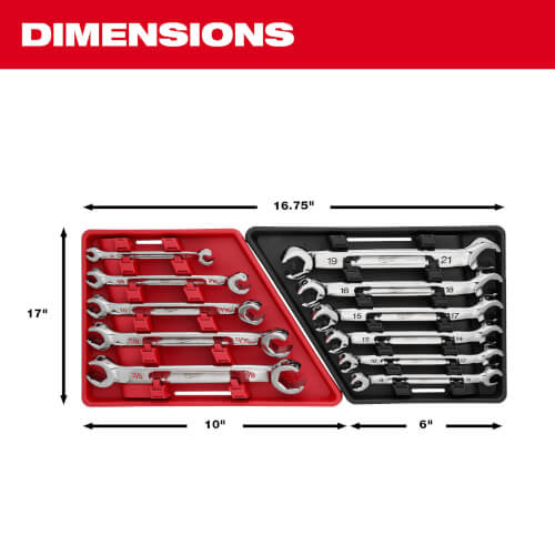 48229470 Milwaukee 48229470 5 Piece Double End Flare Nut Wrench Set SAE