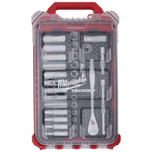 Main product image of 3/8" Drive Metric Ratchet & Socket Tool Set with PACKOUT Low-Profile Organizer (Pack of 32)