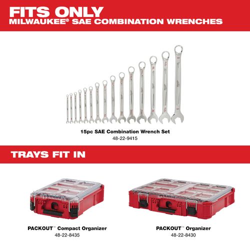 Main product image of Wrench Trays for Milwaukee 15-Piece SAE Combination Wrench Set