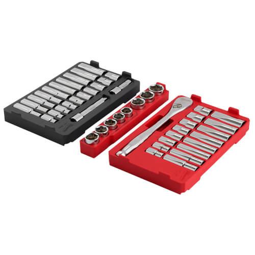 Main product image of 1/2" Drive Ratchet & Socket Set w/ PACKOUT Organizer (47 Pieces)