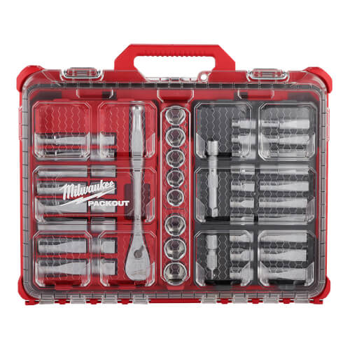 Main product image of 1/2" Drive Ratchet & Socket Set w/ PACKOUT Organizer (47 Pieces)