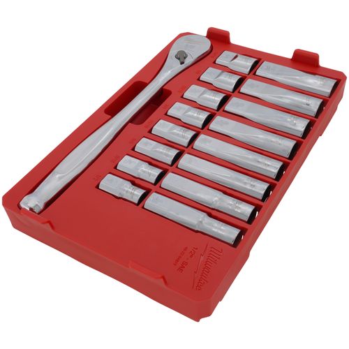 Main product image of 1/2" Drive Ratchet & Socket Set w/ PACKOUT Organizer (47 Pieces)