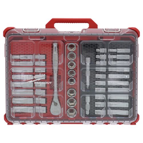 Main product image of 1/2" Drive Ratchet & Socket Set w/ PACKOUT Organizer (47 Pieces)