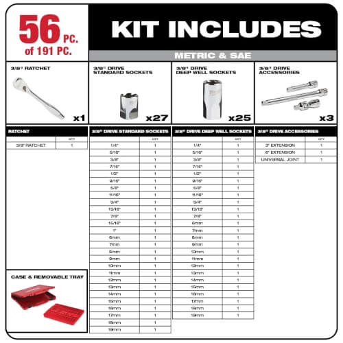 Main product image of 191 Piece Mechanic's Hand Tool Set