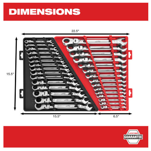 Main product image of 15 Piece Flex Head Ratcheting Combination Wrench Set - Metric