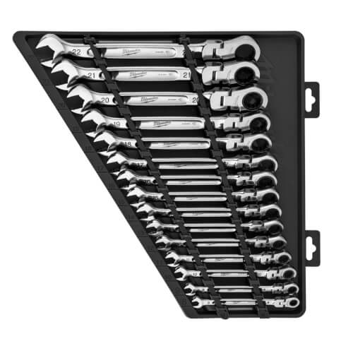 Main product image of 15 Piece Flex Head Ratcheting Combination Wrench Set - Metric