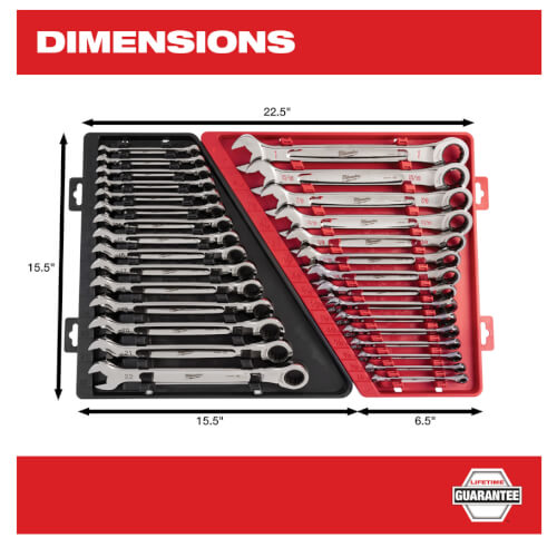 Main product image of 15 Piece Ratcheting Combination Wrench Set - Metric