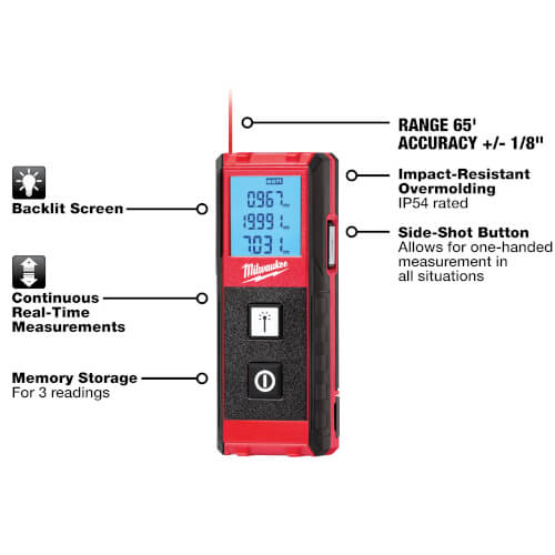 65' Laser Distance Meter