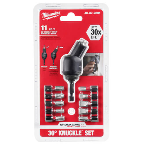 Main product image of 11 Piece Shockwave 30° Knuckle Pivoting Bit Holder & Bit Set